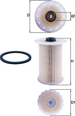 Топливный фильтр Mahle-Knecht. Артикул KX 229D