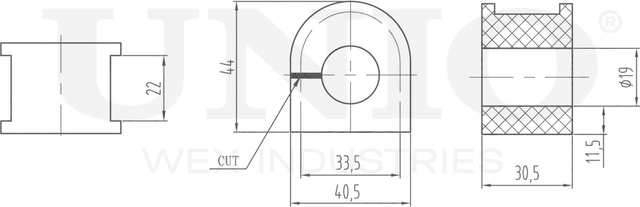 Втулка стабилизатора (Unio). Артикул RMP-10050