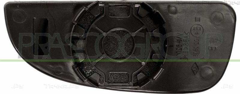 Зеркальное стекло бокового зеркала Prasco правое для Citroen Jumper II 2006-2026. Артикул FT9307515