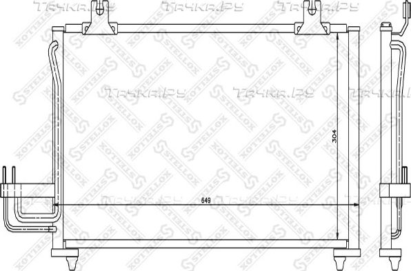 Радиатор кондиционера (конденсатор) Stellox. Артикул 10-45626-SX