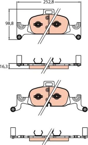Тормозные колодки TRW. Артикул GDB2126