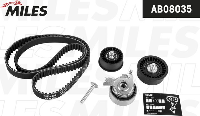 Ремень ГРМ с роликами (комплект) Miles для Saab 9-3 II 2004-2015. Артикул AB08035