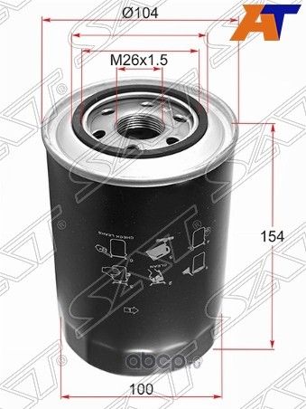 Фильтр масляный MITSUBISHI PAJEROMONTERO 3.2 Di-D (SAT). Артикул ST1230A046