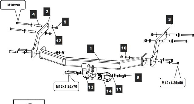 Фаркоп Baltex для Renault Arkana 2019-2026. Артикул 18905912