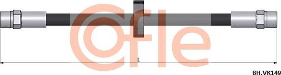 Тормозной шланг Cofle задний левый для Audi 90 II (B3) 1987-1991. Артикул 92.BH.VK149