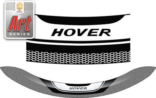 Дефлектор СА Пластик для капота (Серия Art черная) Great Wall Hover H5 2011-2026. Артикул 2010011505829