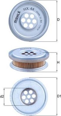 Фильтр ГУР Mahle. Артикул HX 44