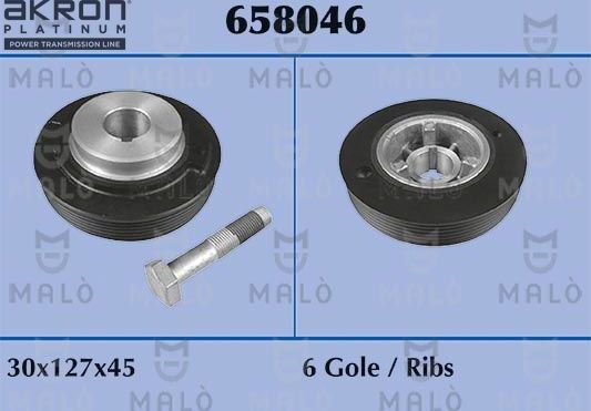 Шкив коленвала Malò. Артикул 658046