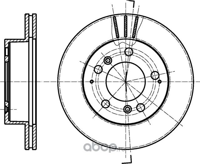 Диск тормозной вентилируемый (G-Brake). Артикул GR02637