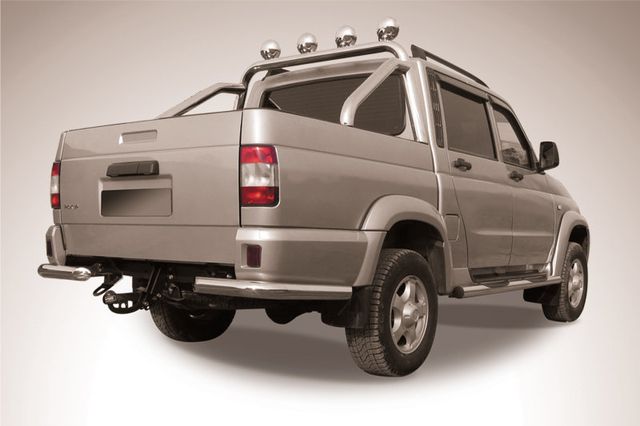 Защита Slitkoff задняя уголки d76 для УАЗ Pickup I рестайлинг 2014-2026. Артикул UPpic14-007