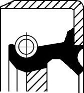 Сальник коленвала Corteco (FPM (Fluor-Kautschuk)) для Scania 3 1988-1999. Артикул 12011821B