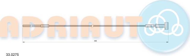 Трос ручника (тросик ручного тормоза) Adriauto. Артикул 33.0275