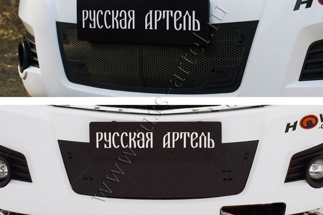 Защитная сетка и заглушка Русская Артель решетки переднего бампера для Great Wall Hover H3 I 2010-2013. Артикул SRG-138202