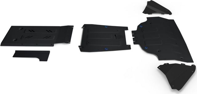 Защита Rival для радиатора, картера и КПП (черная) Genesis GV80 2020-2026. Артикул K333.2394.1