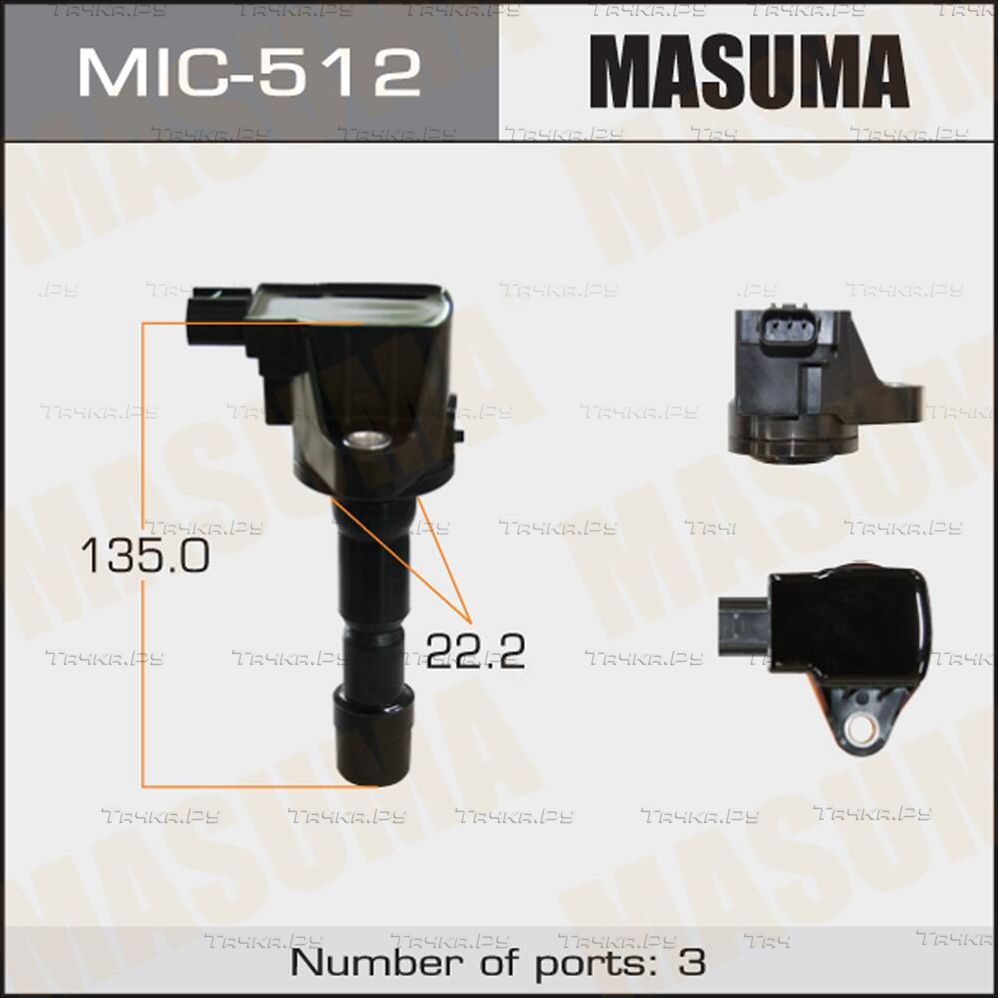 Катушка зажигания Masuma для Honda Fit II 2007-2014. Артикул MIC-512