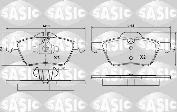 Тормозные колодки Sasic. Артикул 6216047