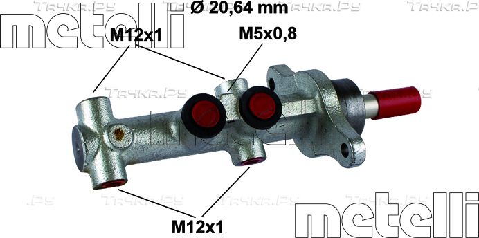 Тормозной цилиндр главный Metelli для Nissan Primastar I 2001-2014. Артикул 05-0865
