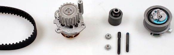 Помпа (водяной насос) с комплектом ремня ГРМ Hepu. Артикул PK05540