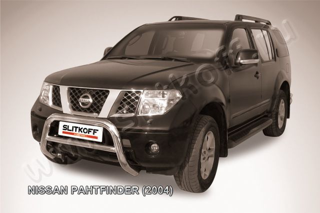 Кенгурятник Slitkoff d76 низкий для Nissan Pathfinder R51 2004-2010. Артикул NIP004