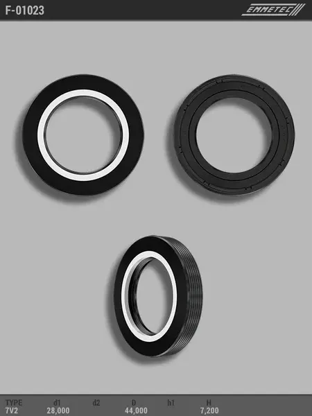 Сальник 28,00/44,00*7,20 тип 7V2 (Emmetec). Артикул F01023