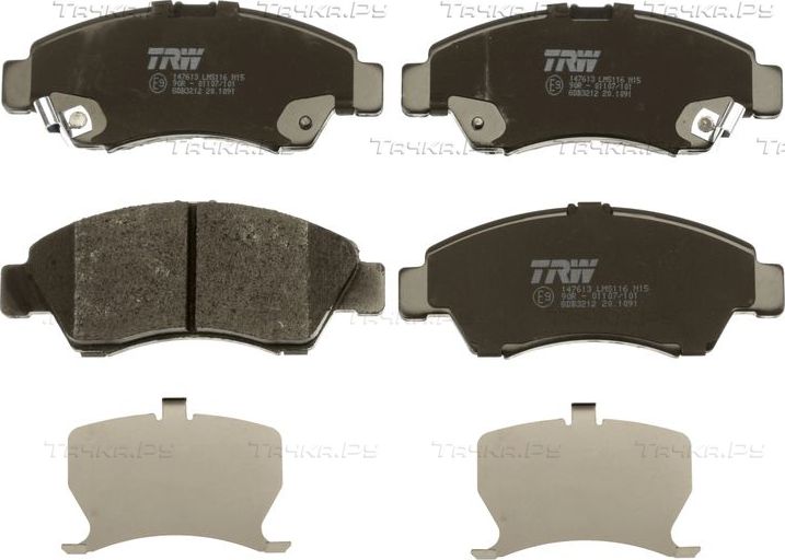 Тормозные колодки TRW COTEC. Артикул GDB3212