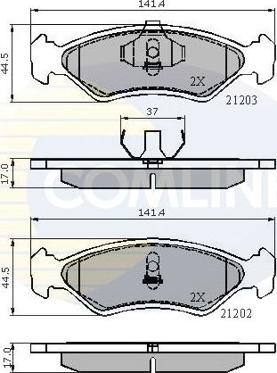 Тормозные колодки Comline Comline передние для Ford Fiesta II 1989-1995. Артикул CBP0502