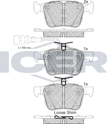 Тормозные колодки Icer. Артикул 182098-203