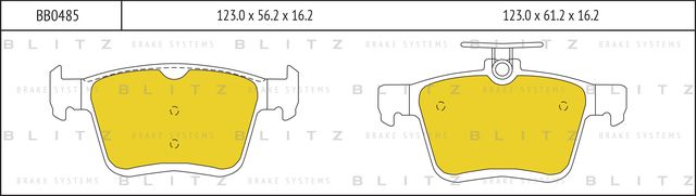Колодки тормозные VAG A3/GOLF 7 12- задн. (Blitz). Артикул BB0485