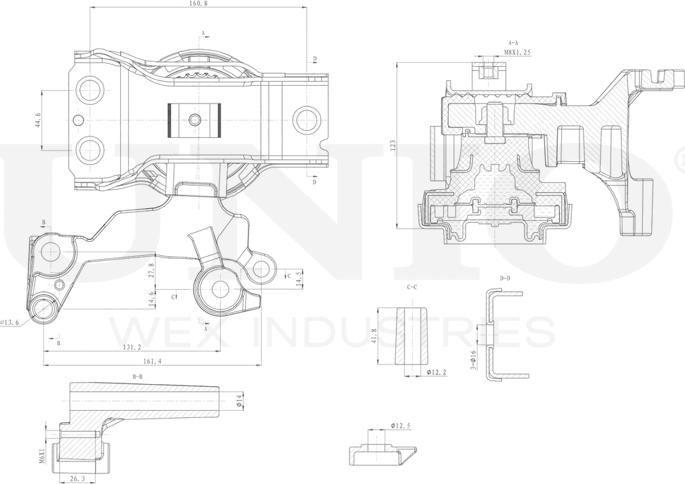 Опора двигателя (Unio). Артикул RMP-15037