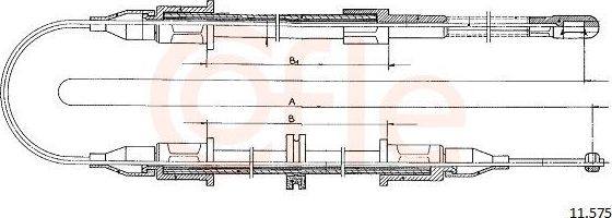 Трос ручника (тросик ручного тормоза) Cofle. Артикул 11.575