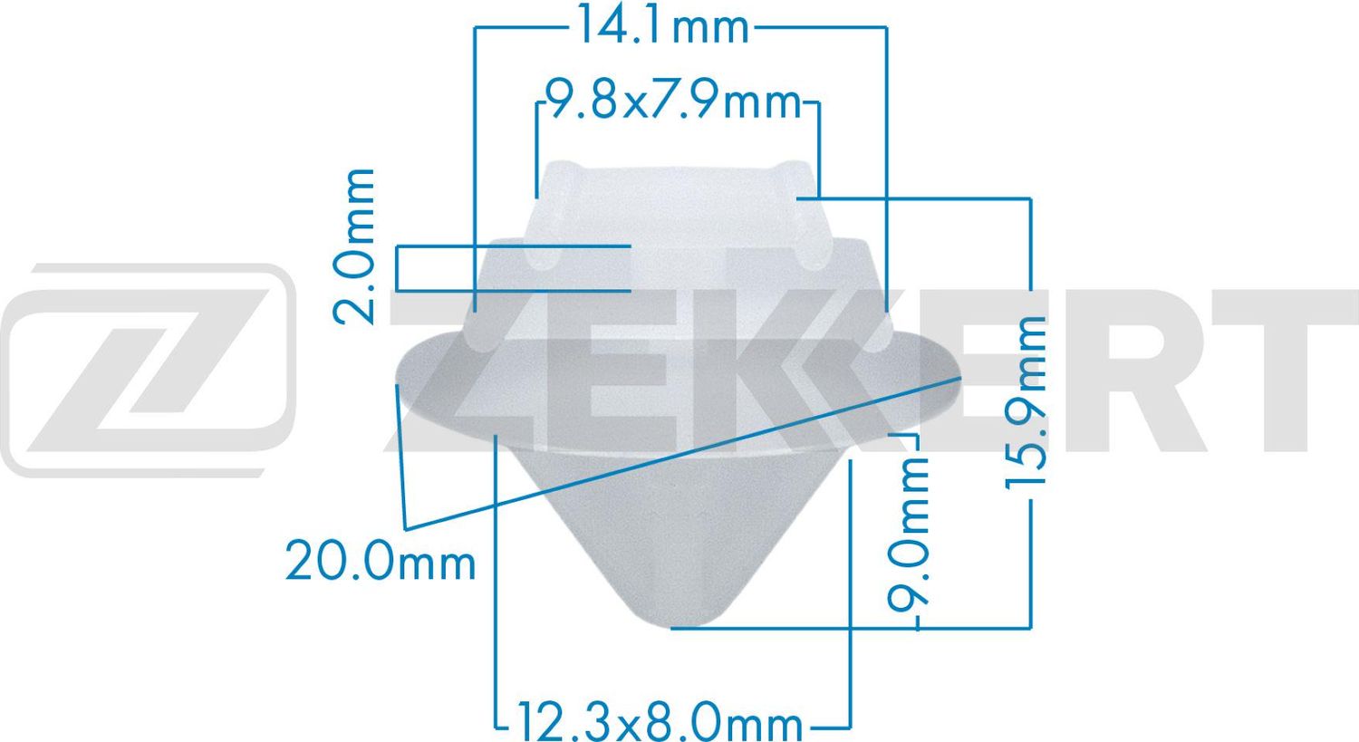 Клипса Zekkert. Артикул BE-2407