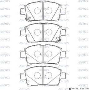 Тормозные колодки Advics передние для Great Wall Hover M4 2012-2017. Артикул A1N068