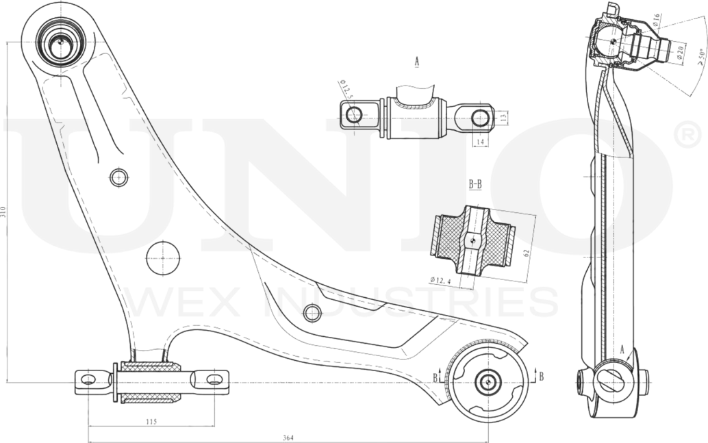 Рычаг подвески (Unio). Артикул SSP-40097