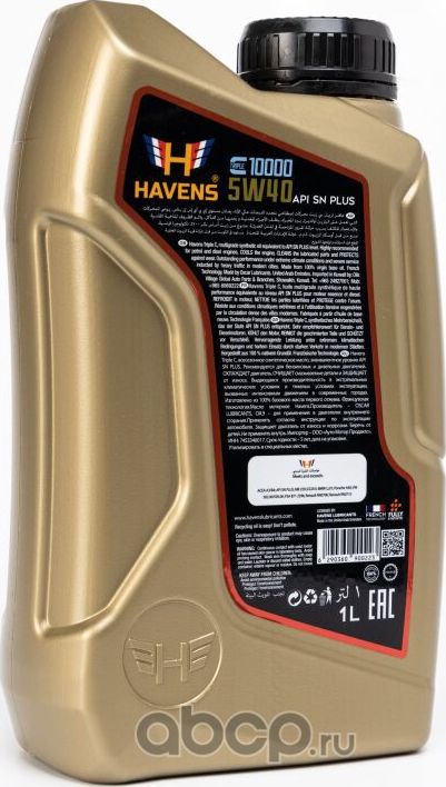 Масло Havens Triple C 5W40 SN PLUS ACEA A3/B4 1л Havens. Артикул HTC5W40SNP1