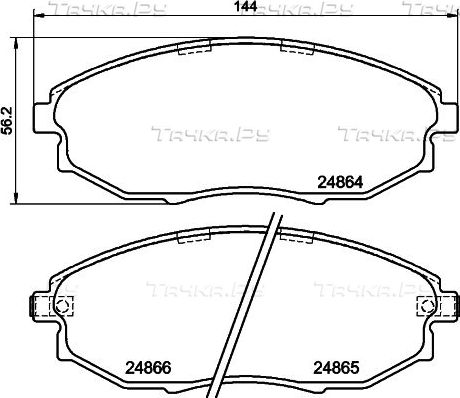 Тормозные колодки Nisshinbo. Артикул NP6077
