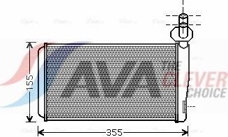 Радиатор отопителя (печки) AVA для Volkswagen Transporter T4 1990-2003. Артикул VN6259