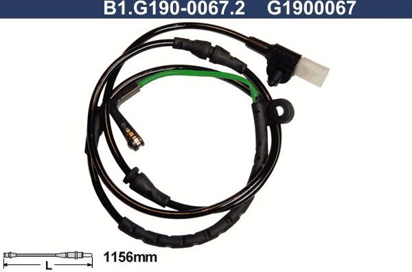 Датчик износа тормозных колодок  Galfer. Артикул B1.G190-0067.2