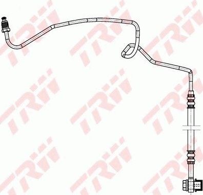 Тормозной шланг TRW задний левый внешний для Audi TT I (8N) 1998-2006. Артикул PHD941