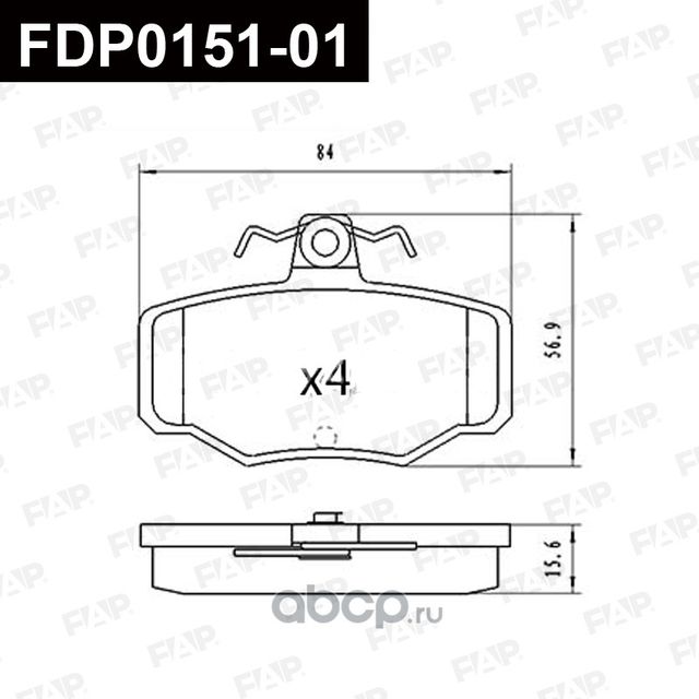 FDP0151-01 Тормозные колодки дисковые CERAMIC (FAP). Артикул FDP015101