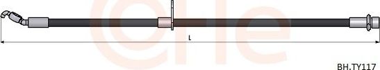 Тормозной шланг Cofle задний левый для Lexus RX I 2000-2003. Артикул 92.BH.TY117