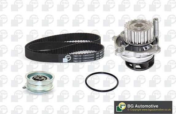 Помпа (водяной насос) с комплектом ремня ГРМ BGA для Volkswagen Multivan T5 2003-2015. Артикул TB0110CPK-1