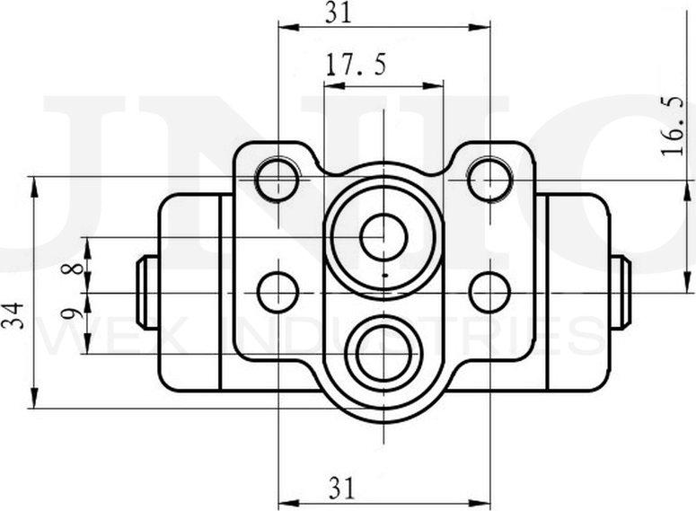 Цилиндр тормозной рабочий (Unio). Артикул BRC-20525