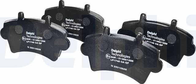 Тормозные колодки Delphi (Low-Metallic) передние для Renault Master II 1998-2010. Артикул LP1746