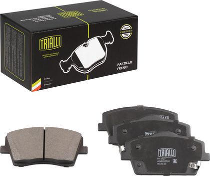 Тормозные колодки Trialli (Low-Metallic) передние для Geely Tugella I 2020-2026. Артикул PF 4127