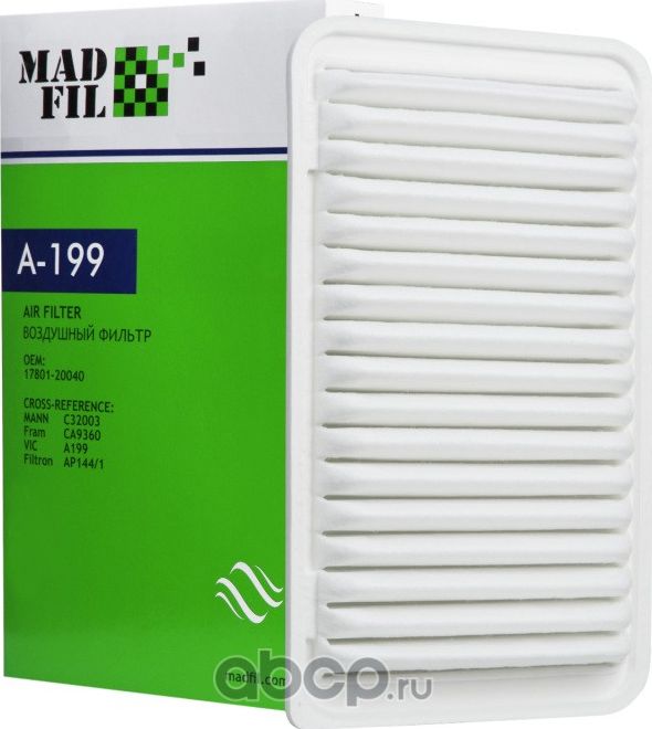 ФИЛЬТР ВОЗДУШНЫЙ TOYOTA 1780120040 (Madfil). Артикул A199