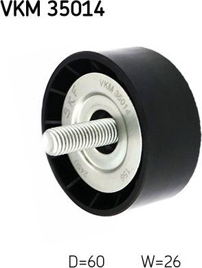 Направляющий (ведущий) ролик приводного поликлинового ремня SKF. Артикул VKM 35014