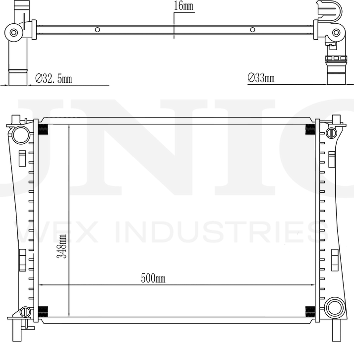 Радиатор двигателя (Unio). Артикул RAD-10081