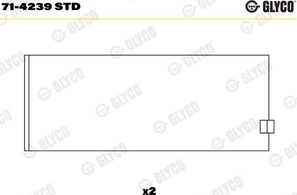 Вкладыши шатунные Glyco. Артикул 71-4239 STD