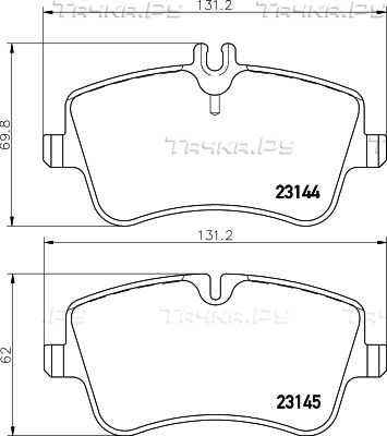 Тормозные колодки Mintex. Артикул MDB2070