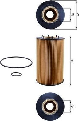 Масляный фильтр Mahle. Артикул OX 435D